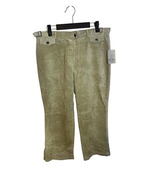 NWT Skotts Suede Vintage Deadstock Cropped Green Suede Western Pants